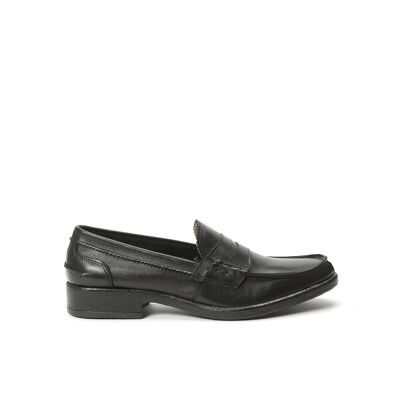 Black moccasin for women. Made in Italy. Manufacturer model FD3805