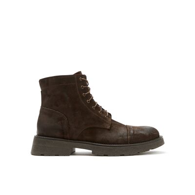 Dark brown ankle boots for men. Made in Italy. Manufacturer model FD3117