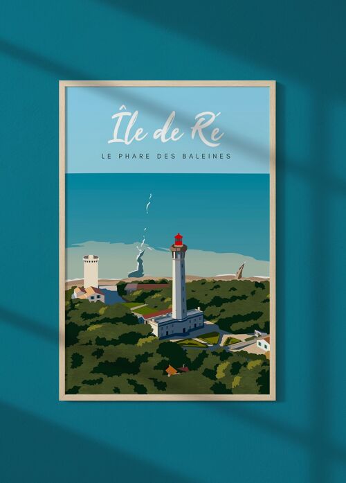 Affiche Ile de Ré - Le phare des baleines