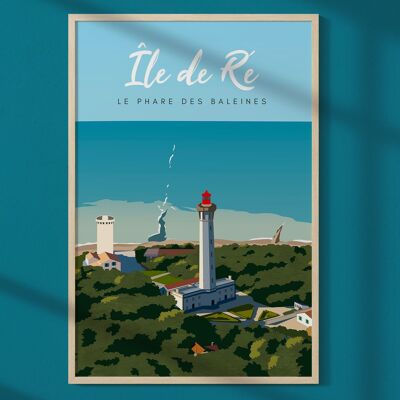 Affiche Ile de Ré - Le phare des baleines