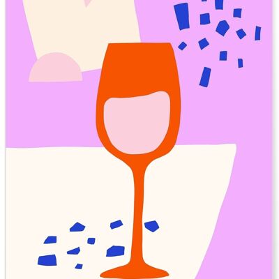 Affiche Le verre de vin