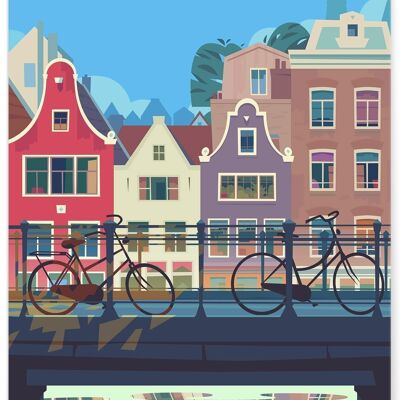 Affiche illustration Amsterdam 2