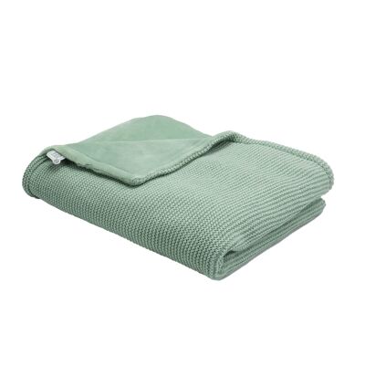 Sage Knit/Flannel Blanket
