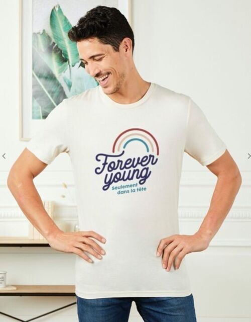 T-shirt homme Forever Young - Cadeau Noël