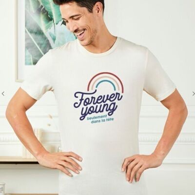 T-shirt homme Forever Young - Cadeau Noël