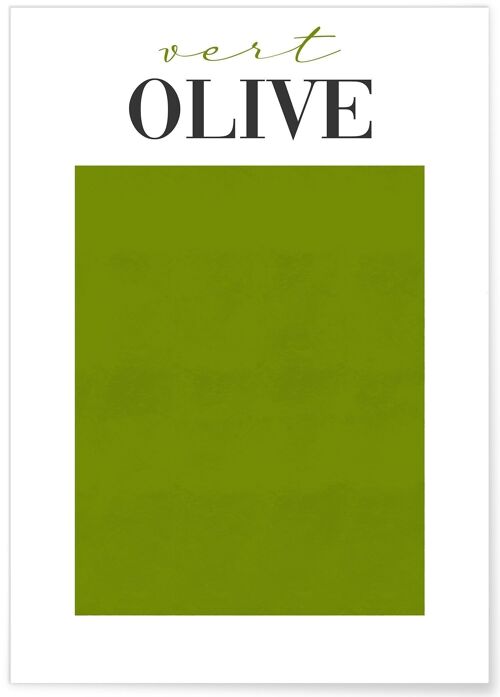 Affiche Vert Olive