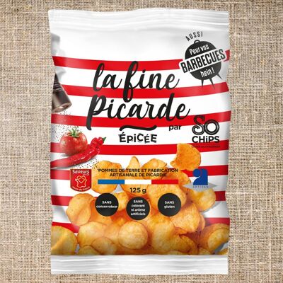 Patatas fritas barbacoa picantes 125g Sello de calidad artesanal