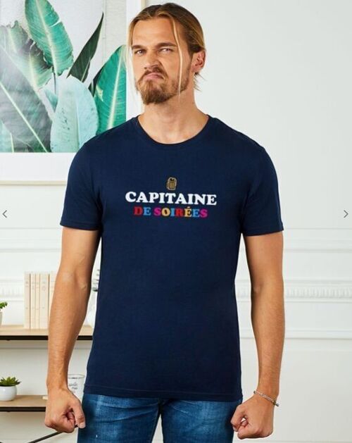 T-shirt homme Capitaine de soirées - Cadeau Noël