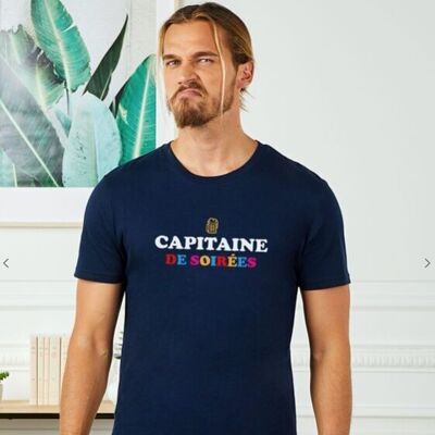 T-shirt homme Capitaine de soirées - Cadeau Noël