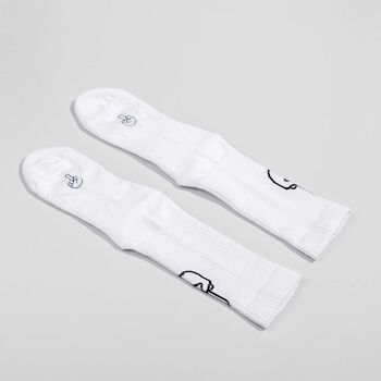Chaussettes F*CK YOU blanc - en coton biologique - chaussettes de sport 4