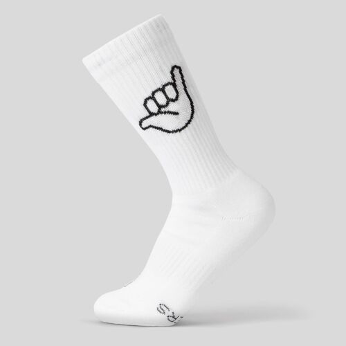 Socken HANG LOOSE weiß - aus Biobaumwolle - Sportsocken
