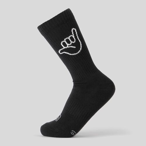 Socken HANG LOOSE schwarz - aus Biobaumwolle - Sportsocken