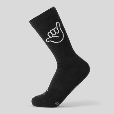 Socks HANG LOOSE black - made of organic cotton - sports socks