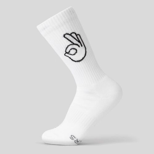 Socken OK weiß - aus Biobaumwolle - Sportsocken