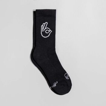 Chaussettes OK noires - en coton biologique - chaussettes de sport 3