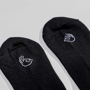 Chaussettes OK noires - en coton biologique - chaussettes de sport 5