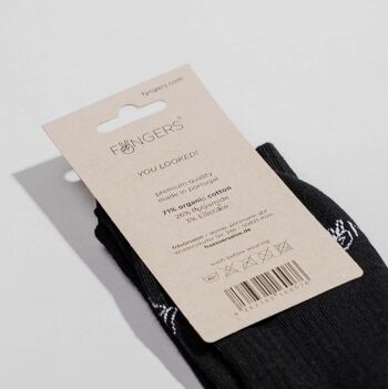 Chaussettes OK noires - en coton biologique - chaussettes de sport 9