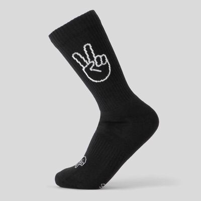 Calcetines PEACE negro - de algodón orgánico - calcetines deportivos