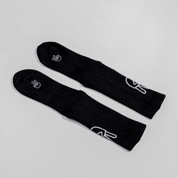 Chaussettes PEACE noir - en coton biologique - chaussettes de sport 5