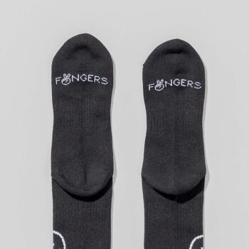 Chaussettes PEACE noir - en coton biologique - chaussettes de sport 7