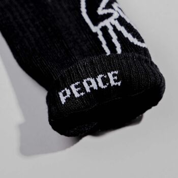 Chaussettes PEACE noir - en coton biologique - chaussettes de sport 8