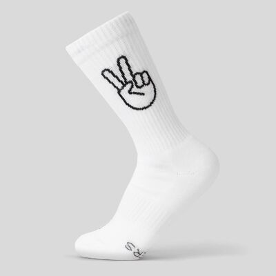 Socken PEACE weiß - aus Biobaumwolle - Sportsocken