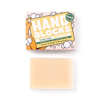 Hand Blocks - Savon pour les mains : Orange douce et bergamote (paquet de 6) 2