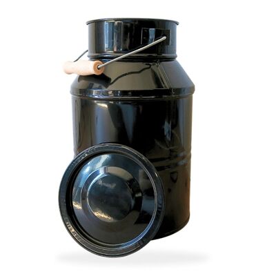 Milk jug as a black zinc container - zinc container for planting - suitable for indoor and outdoor use