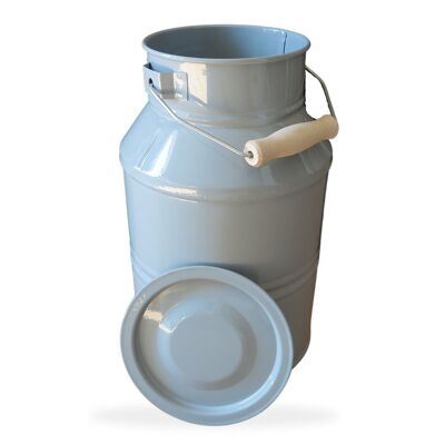 Jarra de leche como recipiente de zinc gris - recipiente de zinc para plantar - apto para uso interior y exterior