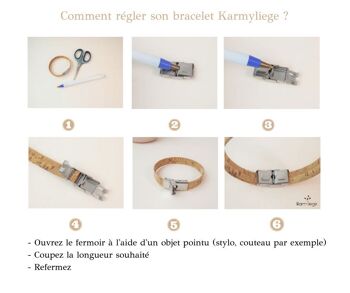 Bracelet en liège Aron Kaki - Bracelet homme ou unisexe naturel 4