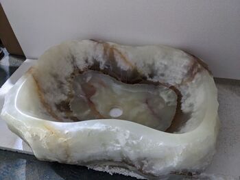 Évier en pierre d'onyx en cristal 2