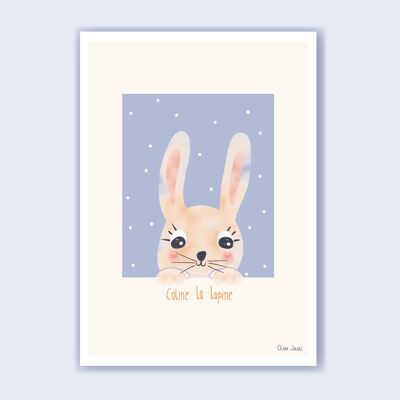 A3 and A4 child poster Pink Rabbit
