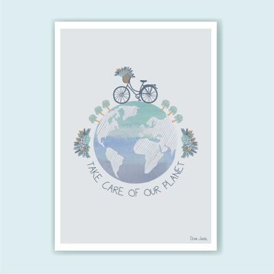 A3 und A4 Blue Planet Poster