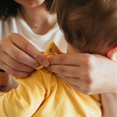 Unisex-Langarm-T-Shirt für Babys – Gelb