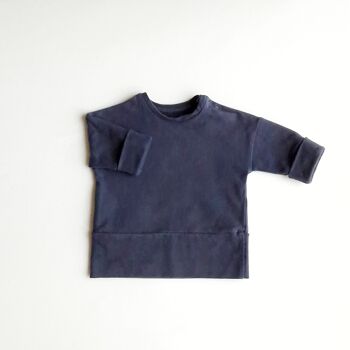 T-shirt bébé unisexe à manches longues - Bleu marine 2