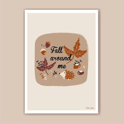 Children's poster A3 and A4 Brown Autumn