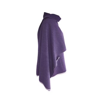 Foulard ONE trou violet/gris 2