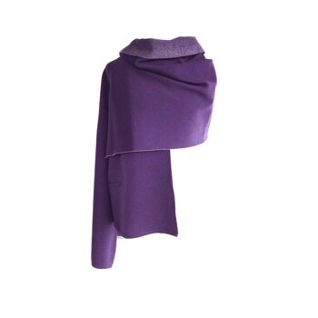 Foulard ONE trou violet/gris 4