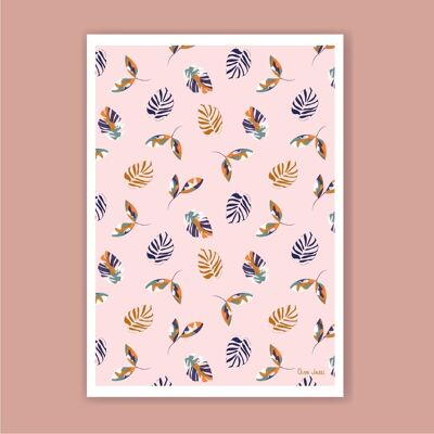 A3 and A4 poster Pink palms