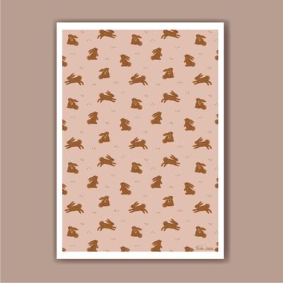 Poster A3 e A4 Piccoli conigli marroni
