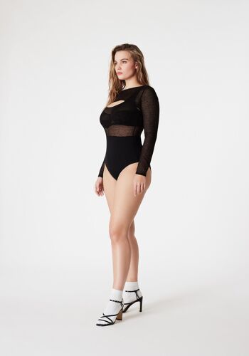 Body confortable  manches longues MEDEE tulle Italien 2