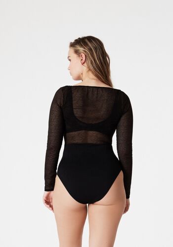 Body confortable  manches longues MEDEE tulle Italien 3