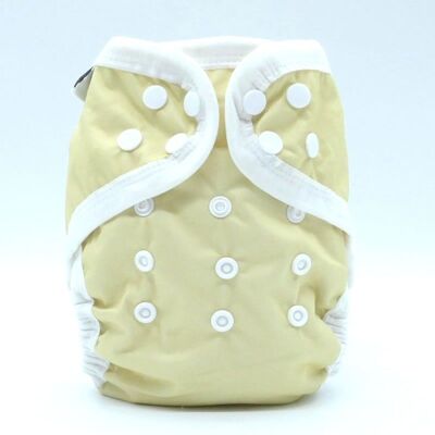 Washable diaper "natural fabrics", scalable size - Te1 - Bamboo Anise