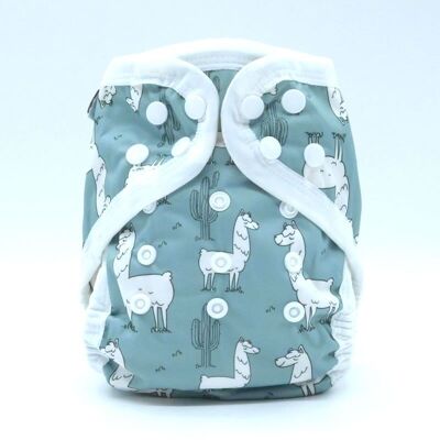 Washable diaper "natural fabrics", scalable size - Te1 - Bamboo Lama