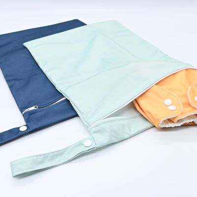 2 waterproof zipped storage bags Night and glacier Size M -
