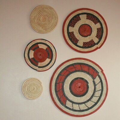 Wall composition of African baskets