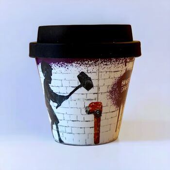 Tasse à café Banksy en RPET de 90 ml - Hammer Boy 3