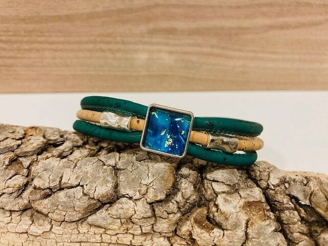 AGATHE handmade cork bracelet for women