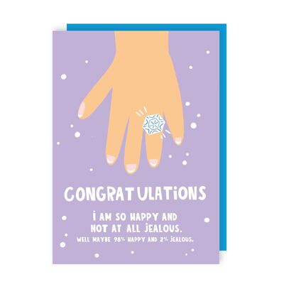Carte jalouse de félicitations de fiançailles drôles