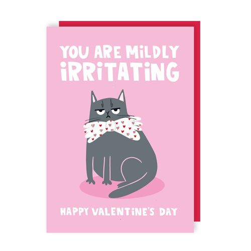 Funny Grumpy Cat Valentine's Day Card Pack of 6